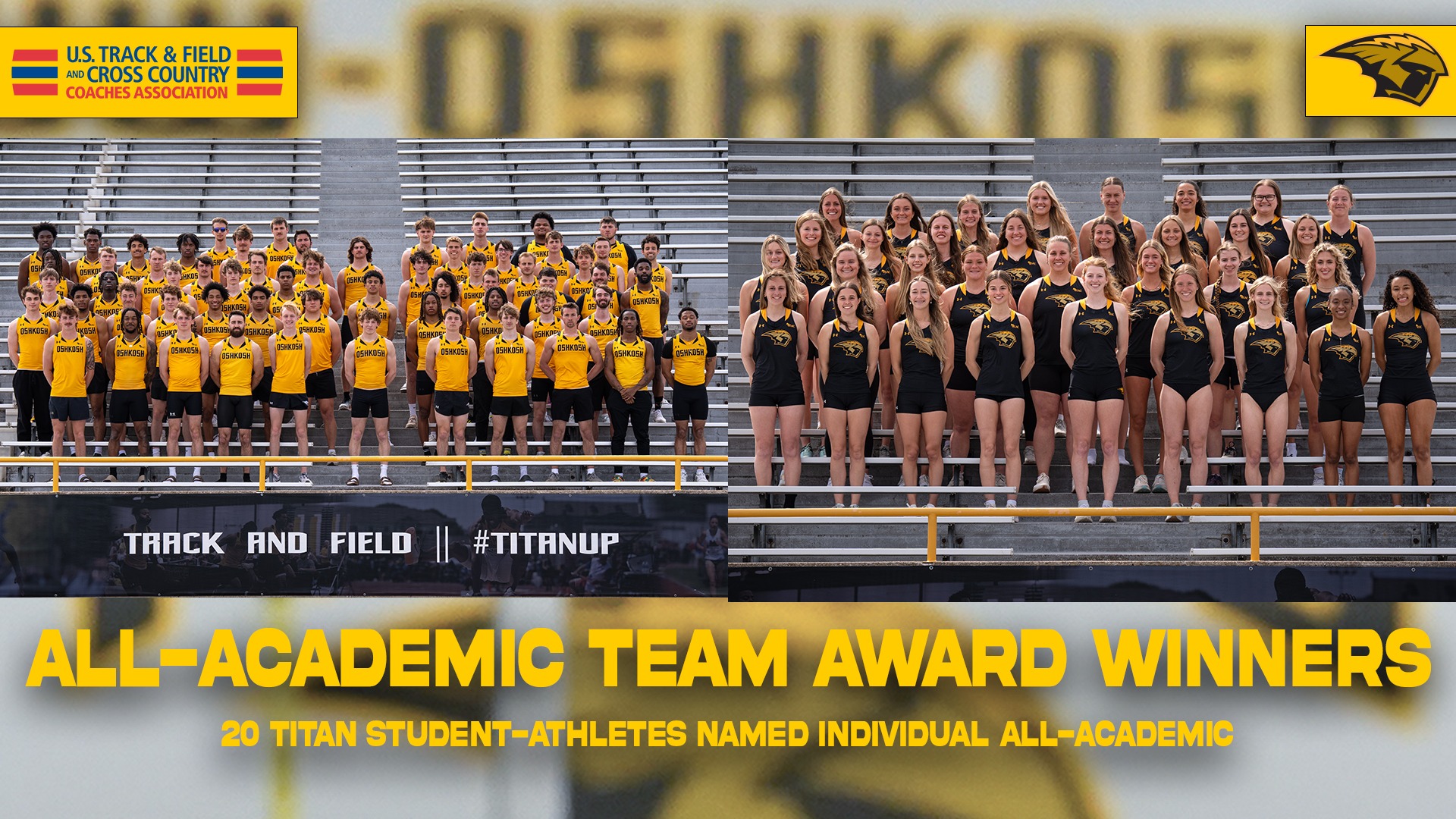 2025 Track & Field USTFCCCA All-Academic Award Graphic