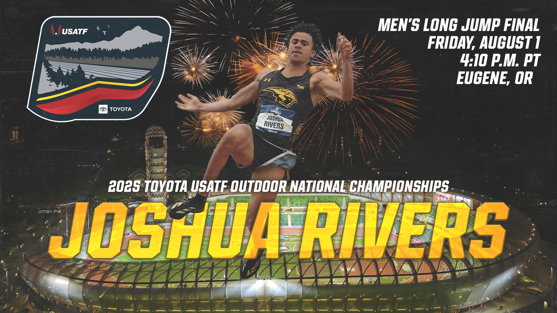 2025 Men's Track & Field Joshua USATF Outdoor Championships Graphic