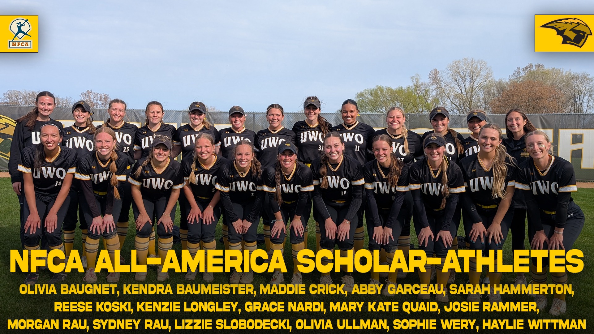 2025 NFCA All-America Scholar-Athletes Graphic