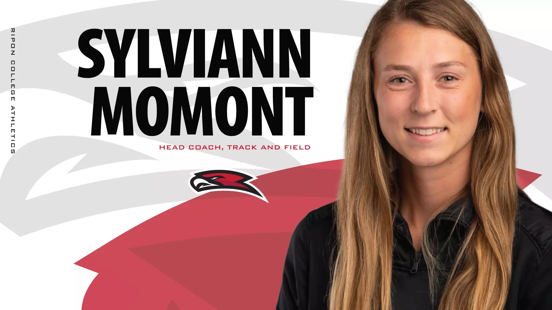 Sylviann Momont Ripon Head Coach Announcment Graphic