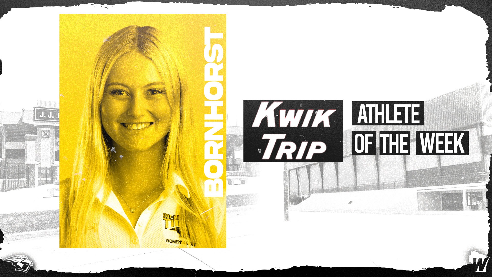 2025 Sydney Bornhorst WIAC Athlete of the Week Graphic