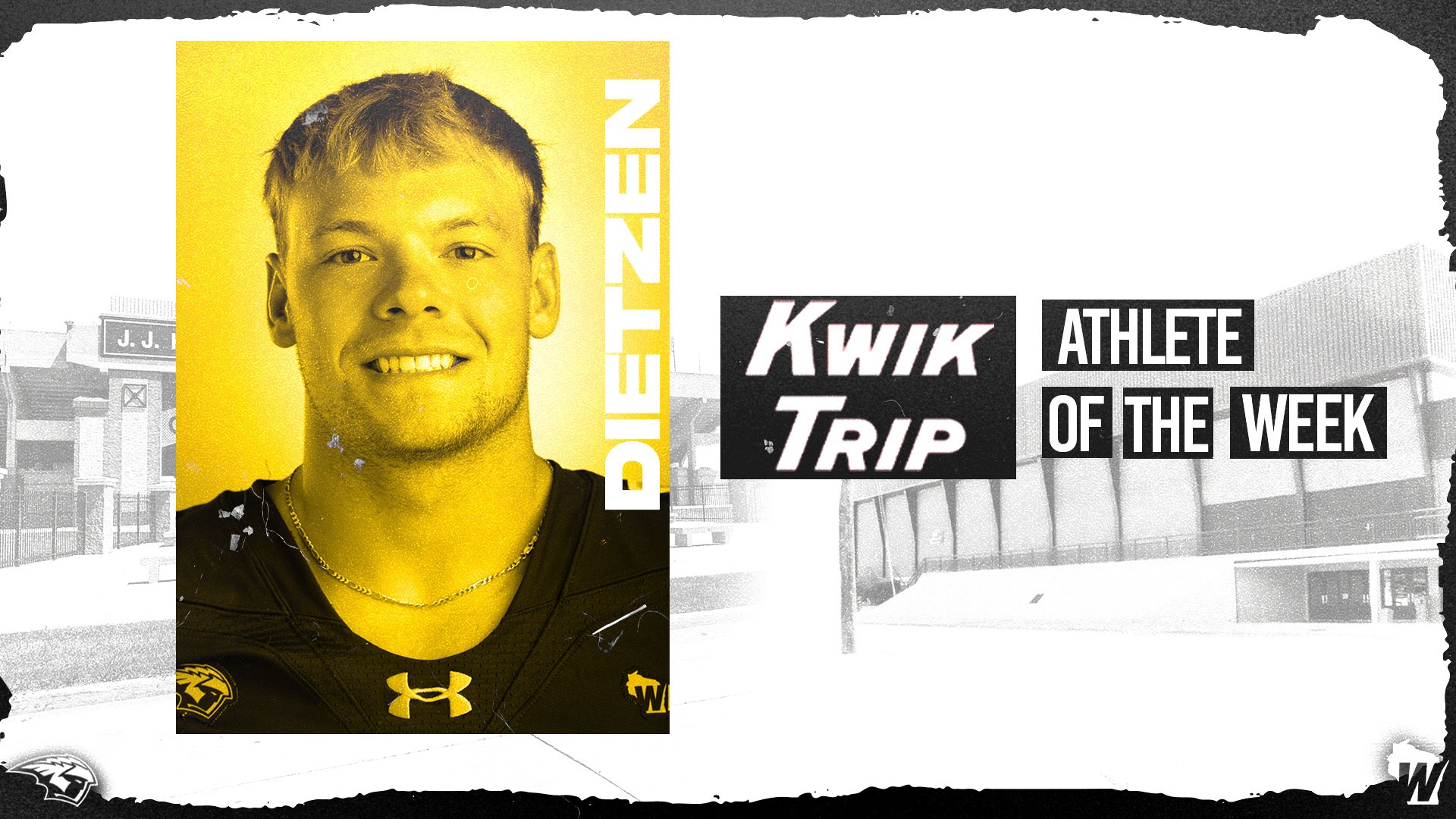 2025 Kyle Dietzen WIAC Athlete of the Week Graphic