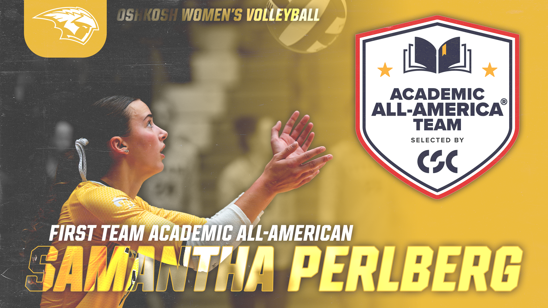 2025 Women's Volleyball CSC Academic All-America Graphic