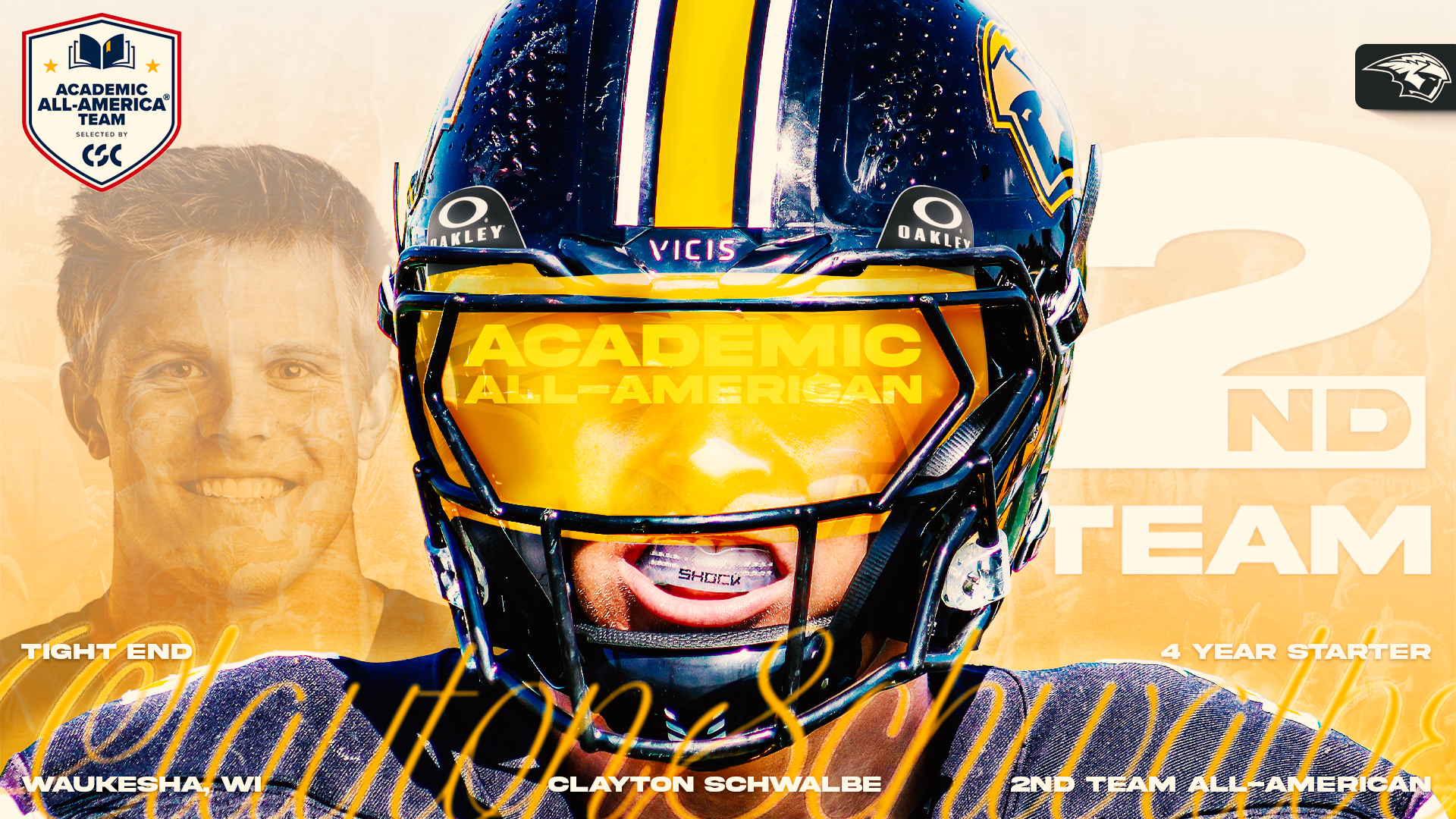 2026 Clayton Schwalbe CSC Academic All-America Graphic
