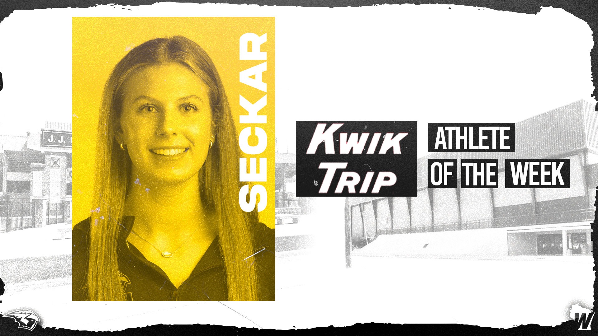 2025-26 Paige Seckar WIAC Athlete of the Week Graphic