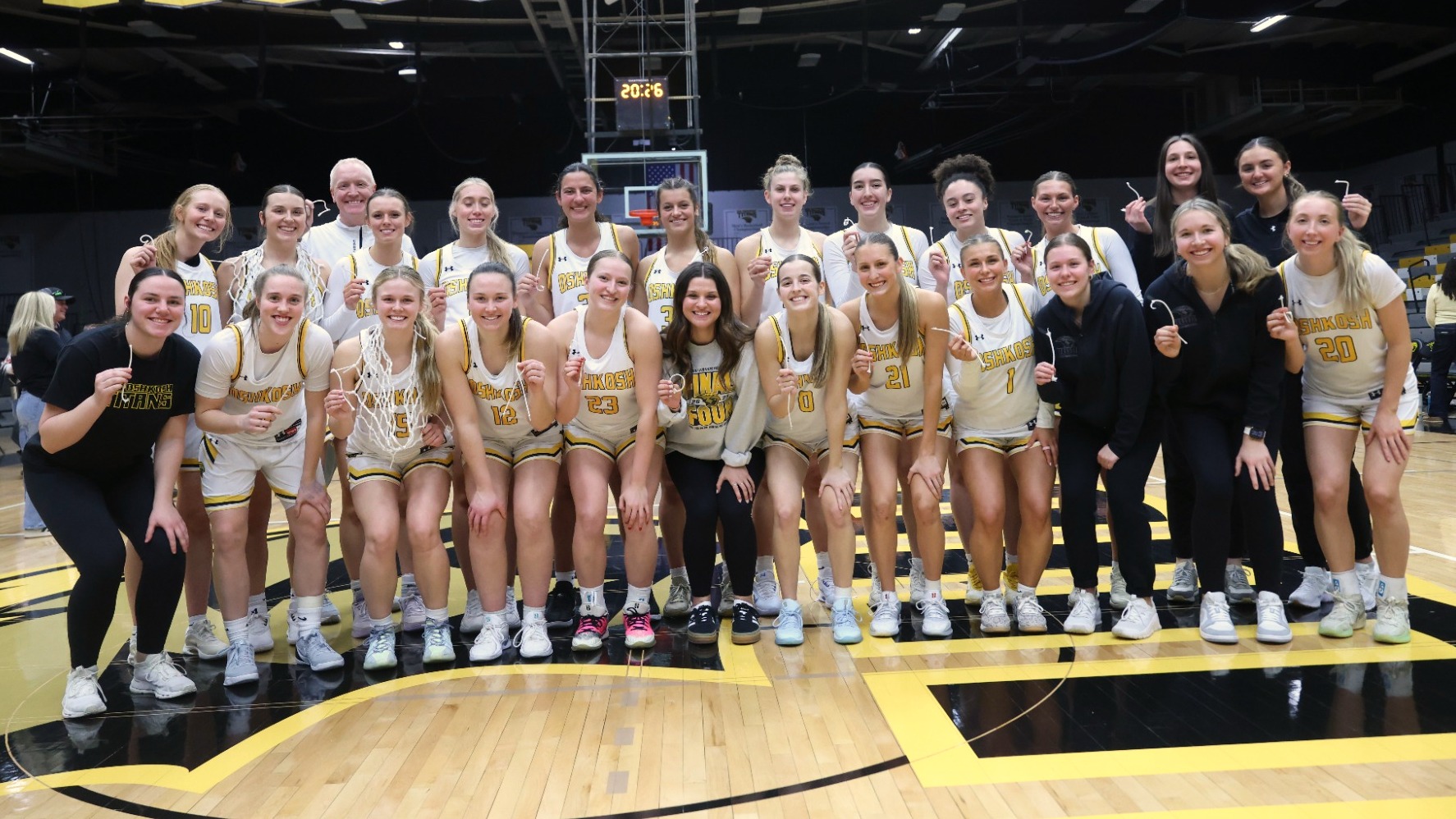 2025-26 Women's Basketball WIAC Regular Season Championship Team Photo