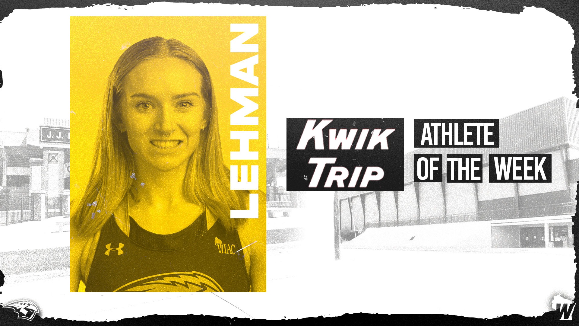 2025-26 Amelia Lehman WIAC Athlete of the Week Graphic