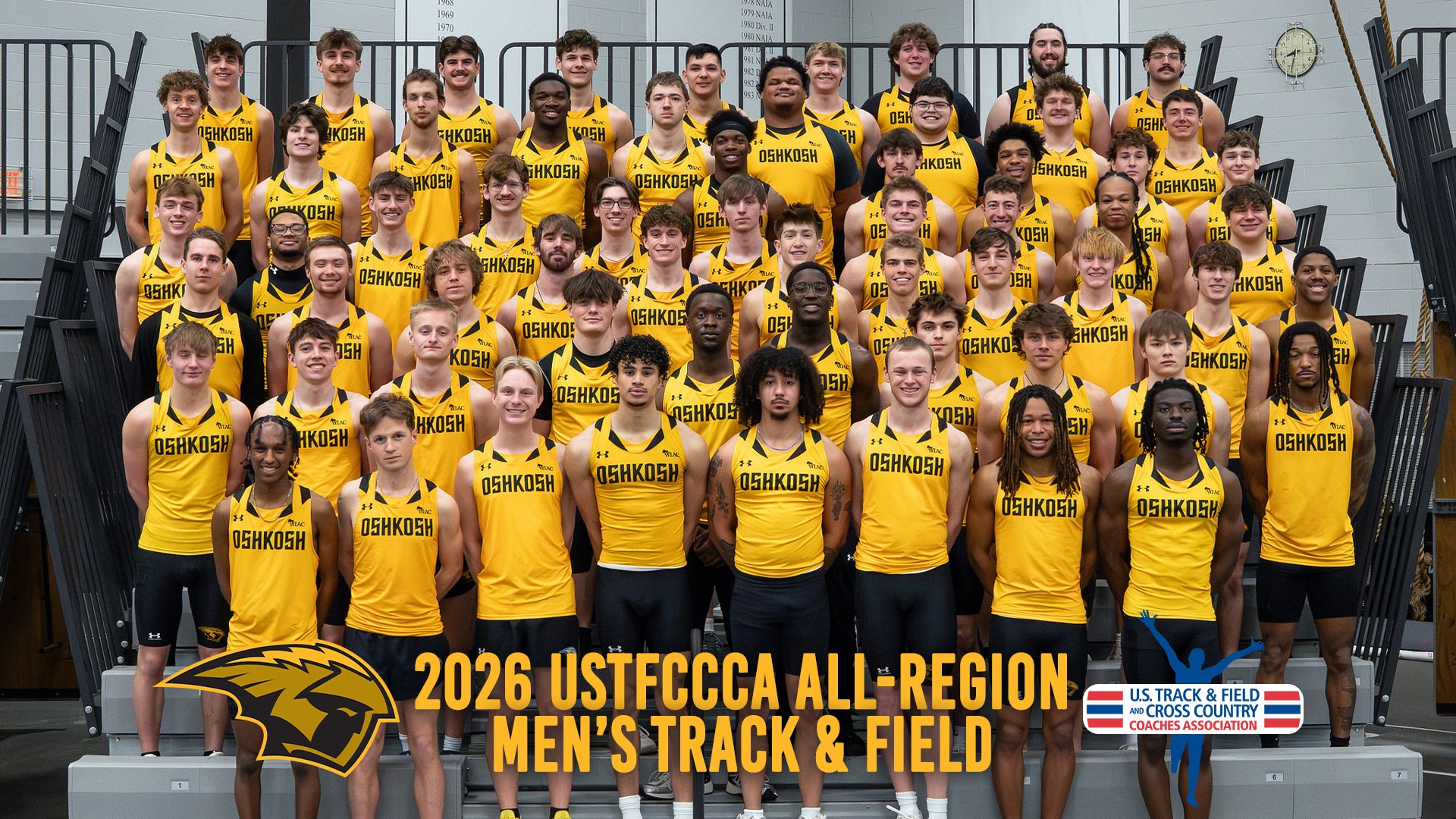 2026 Men's Indoor Track & Field USTFCCCA All-Region Graphic