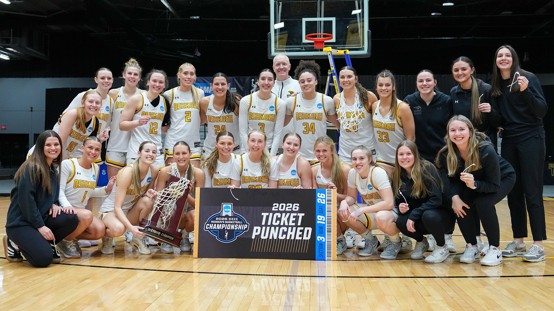 2026 Women's Basketball Group Shot, Sectional Championship Celebration