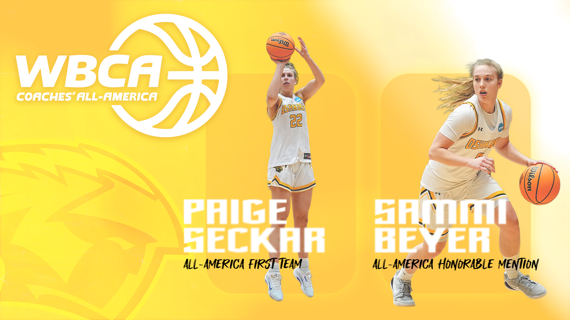 2026 Paige Seckar, Sammi Beyer WBCA All-America Graphic