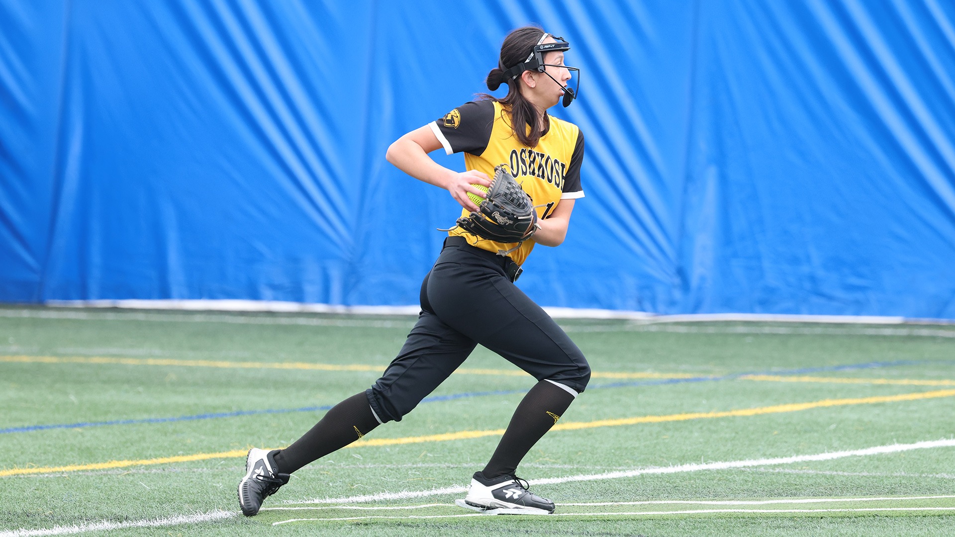 2026 Brianna Bougie Action Shot, pitching against Wisconsin Lutheran