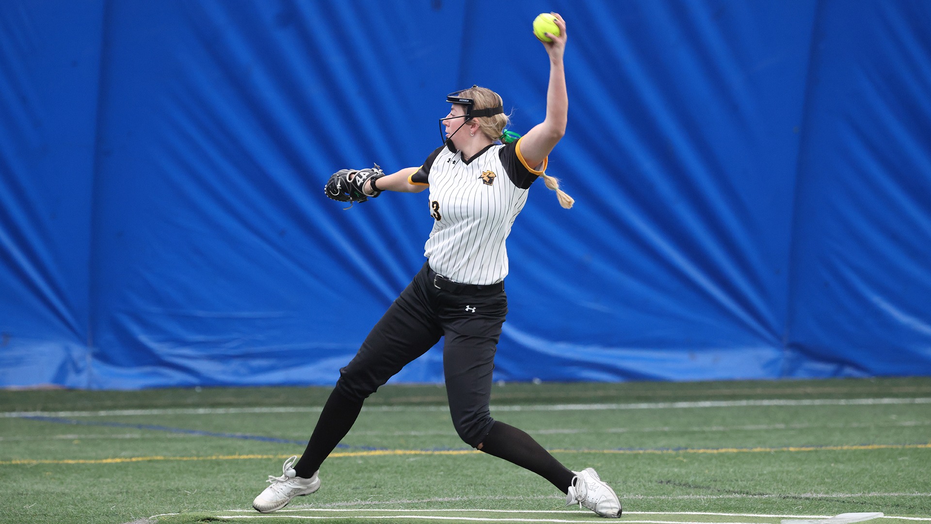 2026 Kiran Sanford Action Shot, pitching against St. Norbert