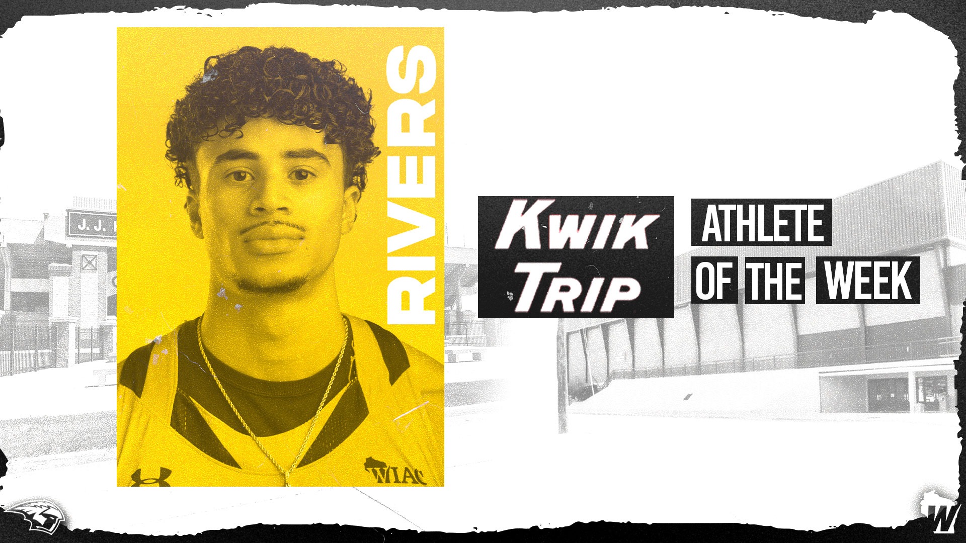 2026 Joshua Rivers WIAC Athlete of the Week Graphic