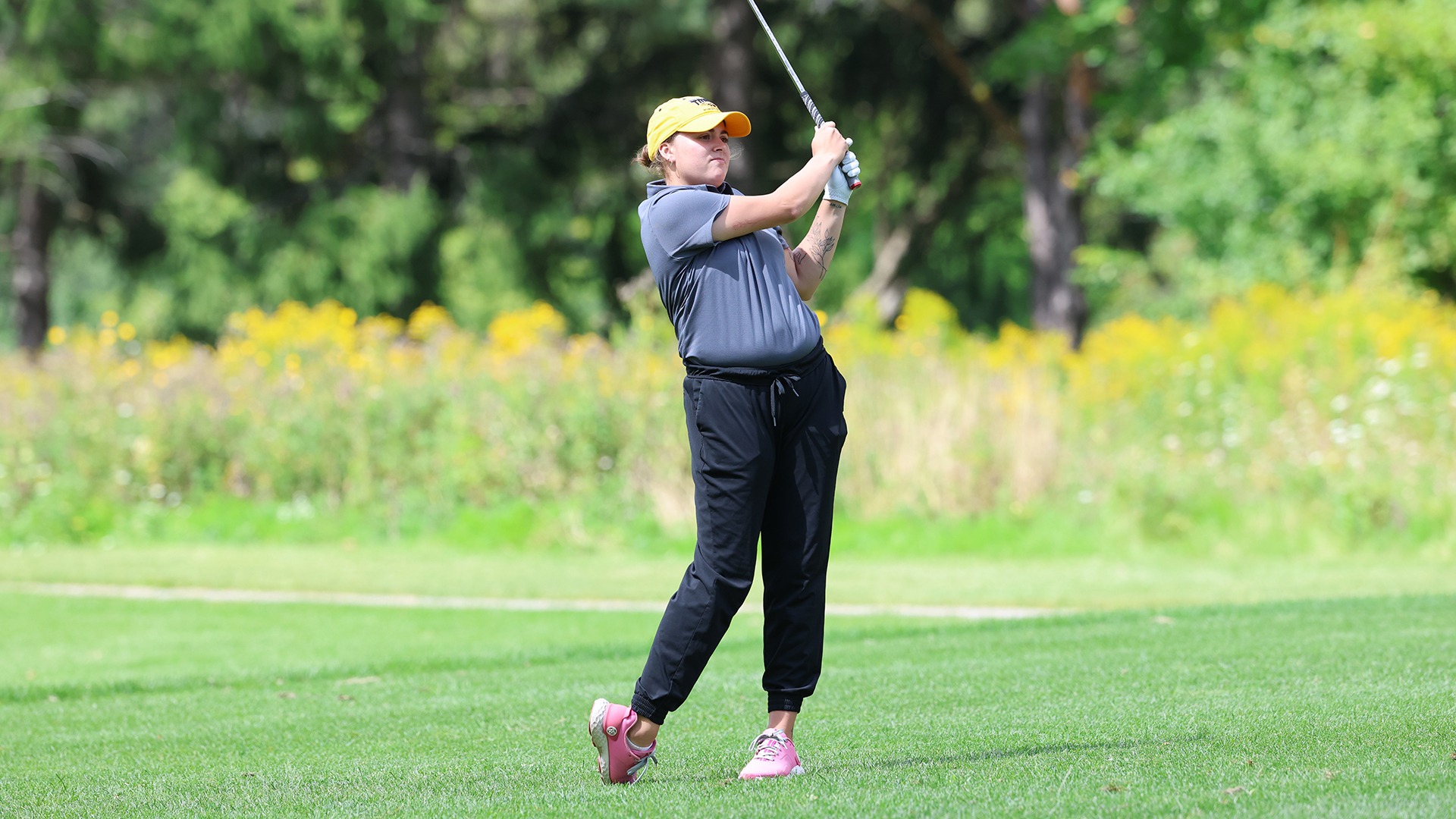 2025 Rylie Severson Action Shot, golfing at the MSOE Invitational