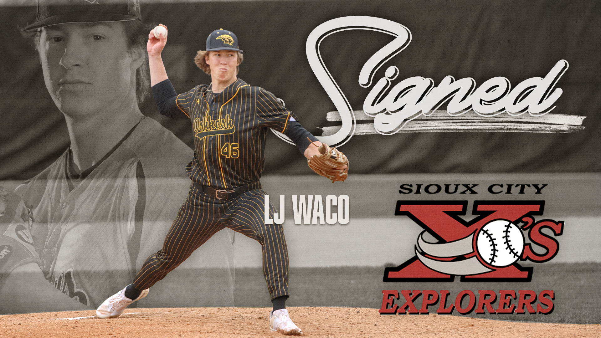 2026 LJ Waco Sioux City Explorers Signing Graphic