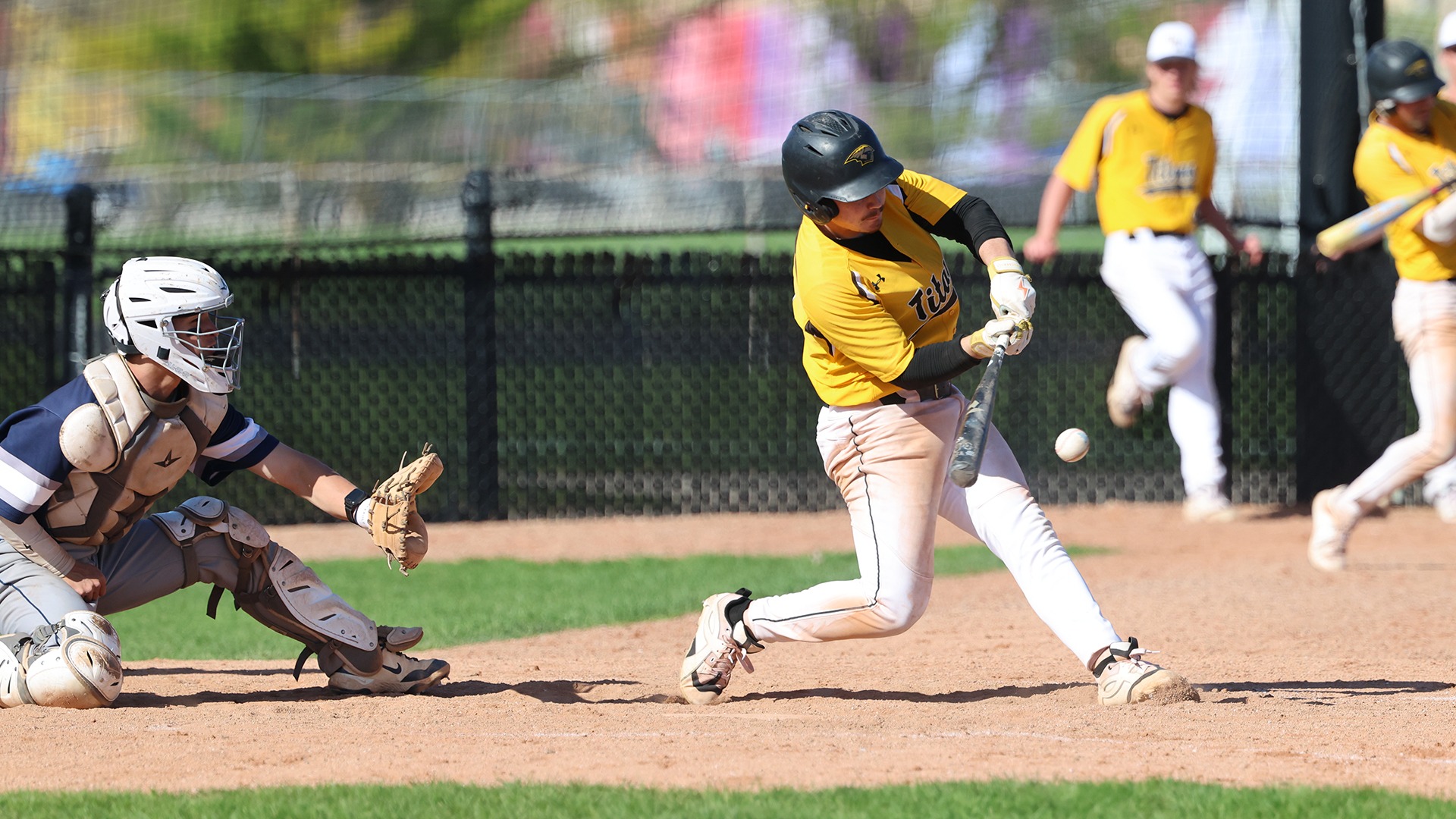 2026 Trevor Morris Action Shot, hitting against Stout