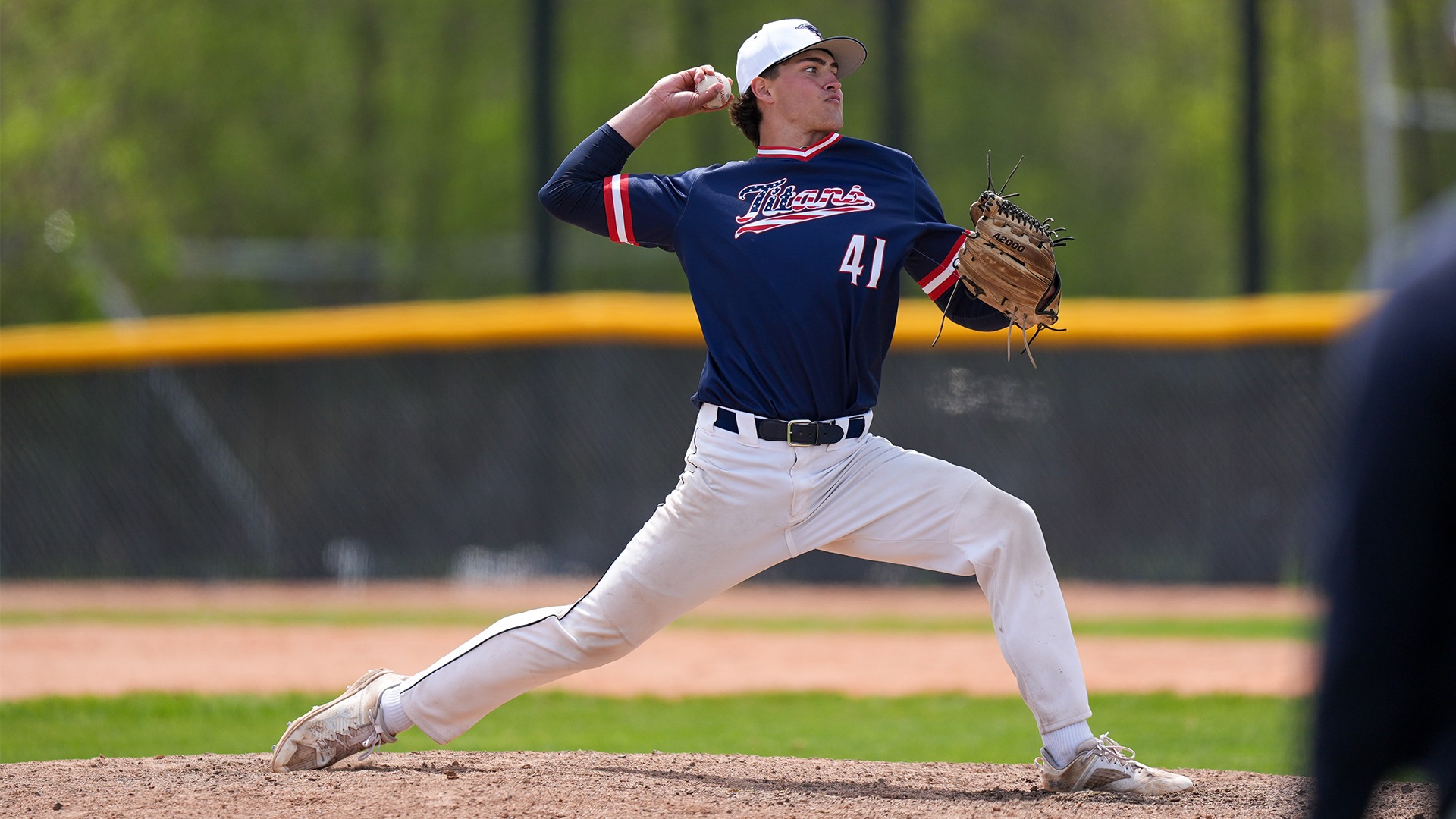 2026 Connor Walters Action Shot, pitching against Stout- Game 3