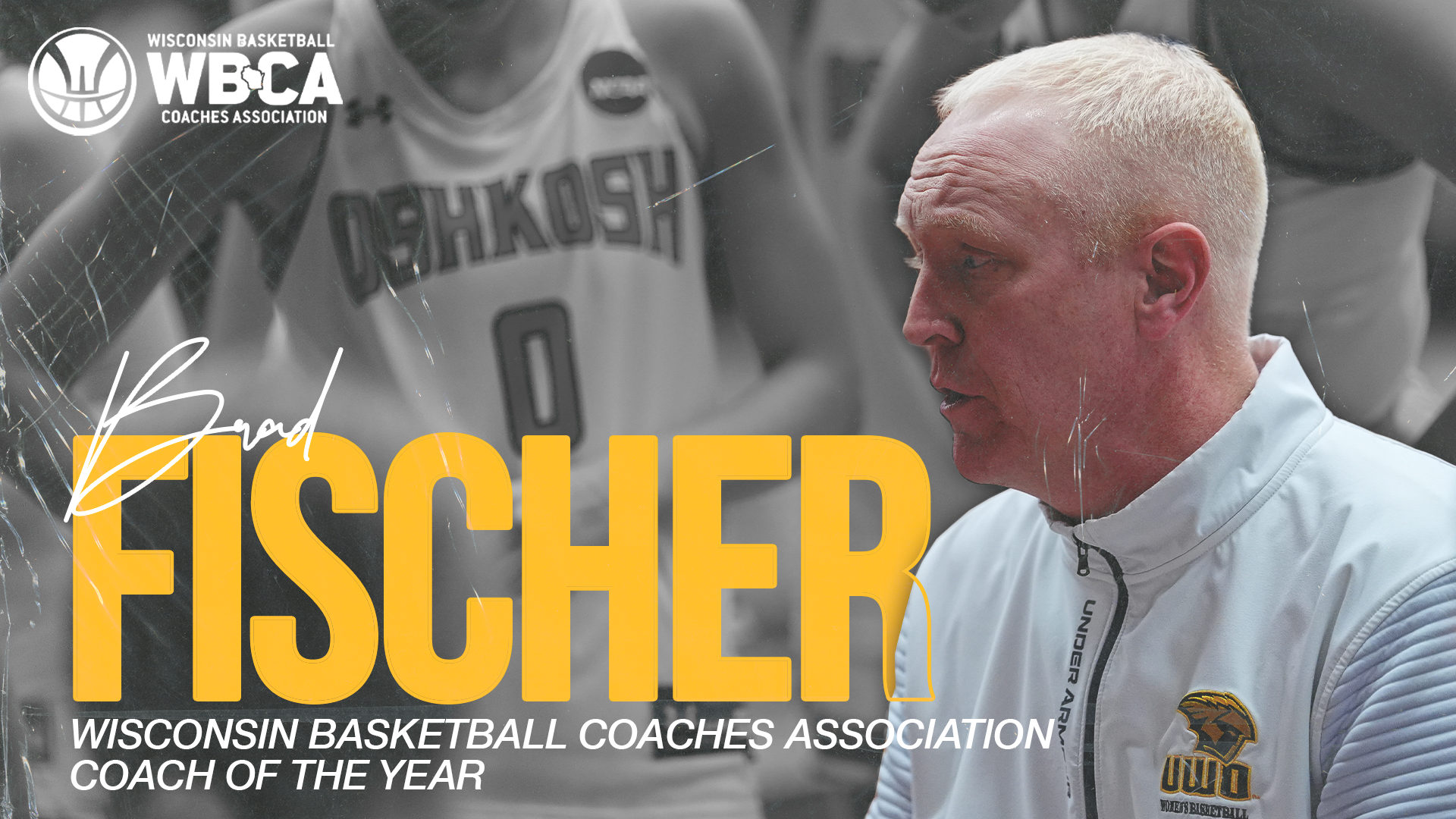 2026 Brad Fischer WisBCA Coach of the Year Graphic
