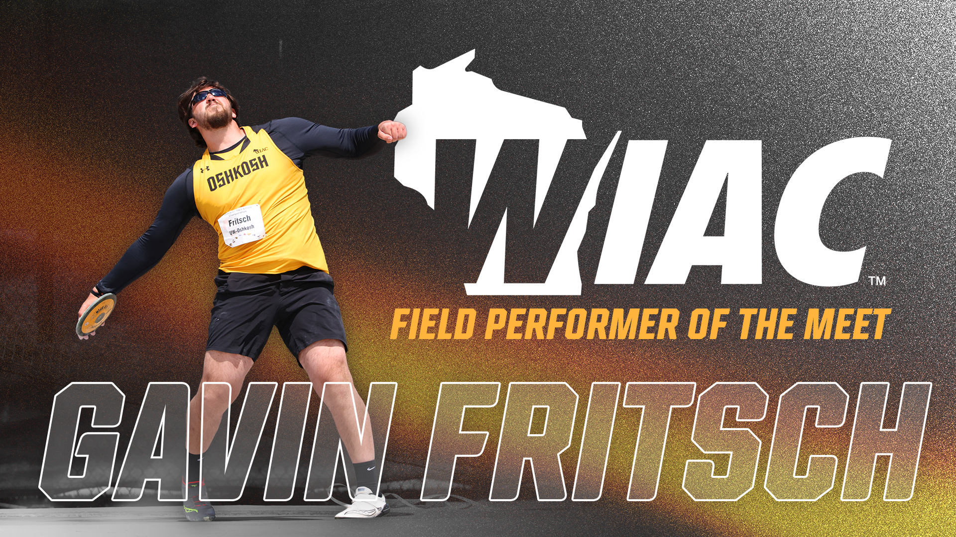 2026 Gavin Fritsch WIAC Outdoor Field Performer of the Meet Graphic