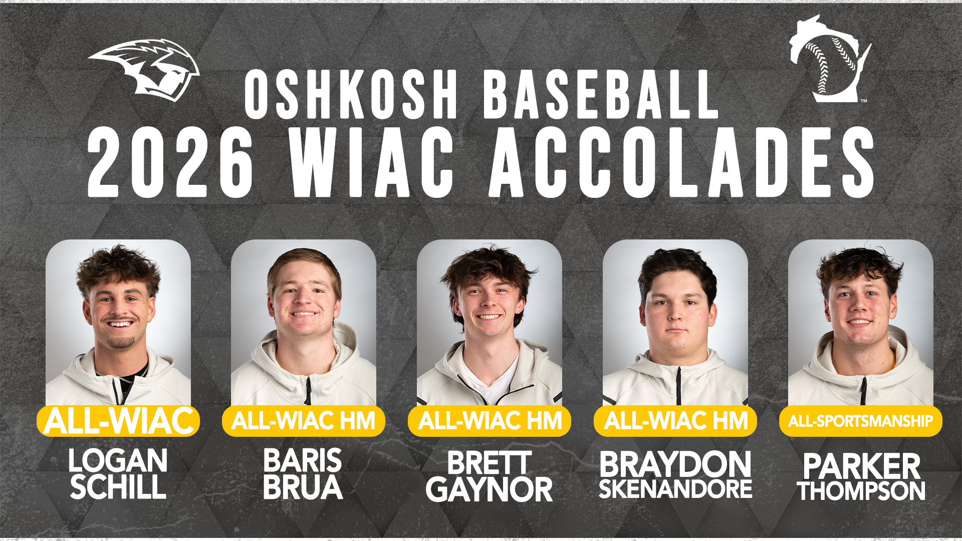 2026 Baseball All-WIAC Graphic