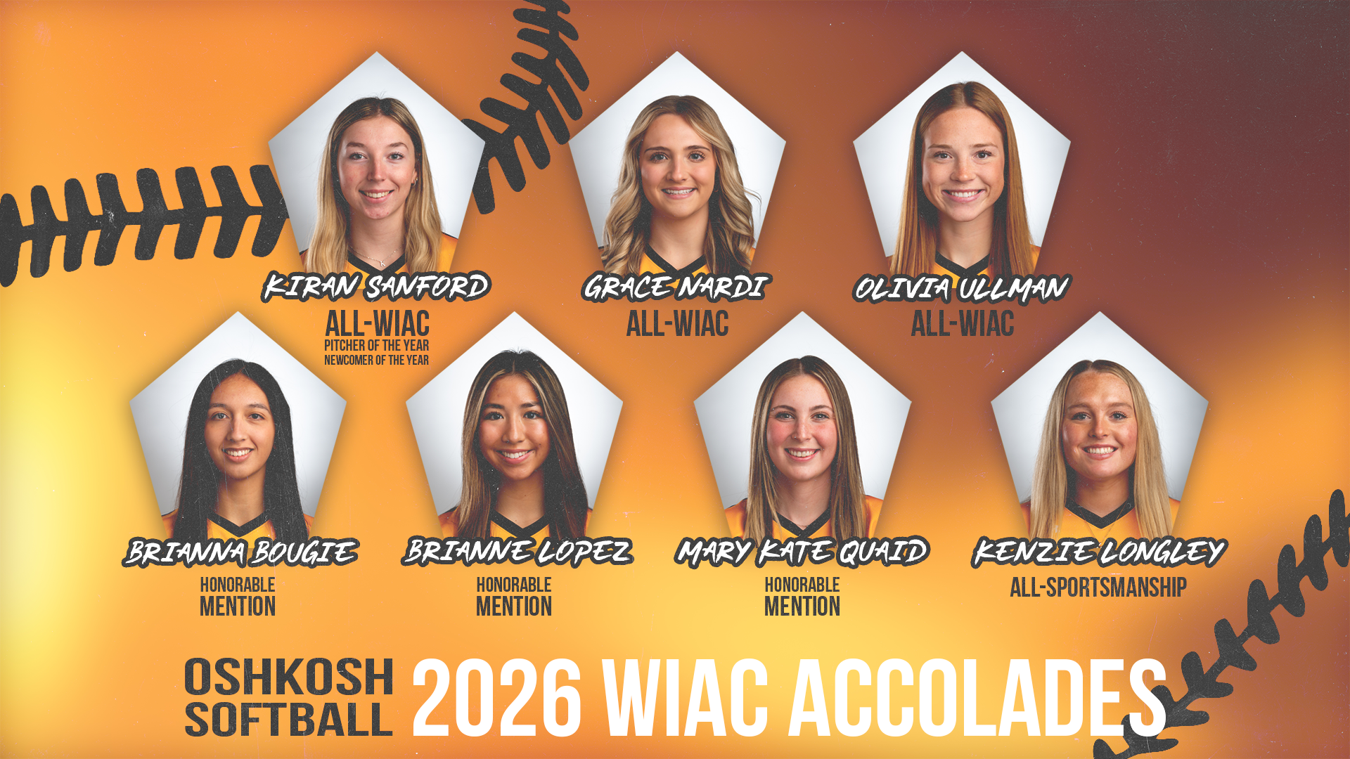 2026 Softball All-WIAC Graphic