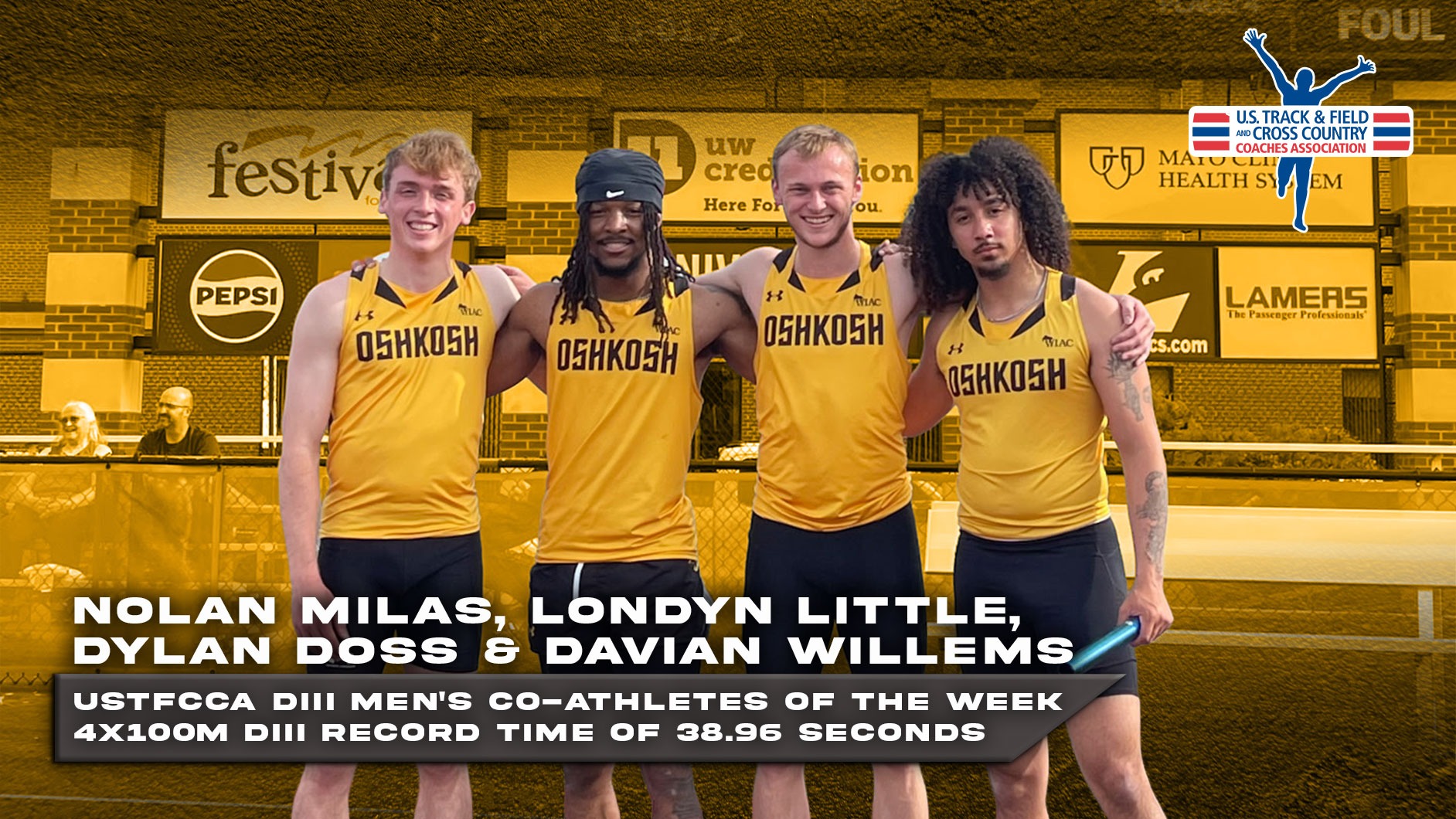 May 18, 2026 Men's Track & Field USTFCCCA Co-Athletes of the Week Graphic