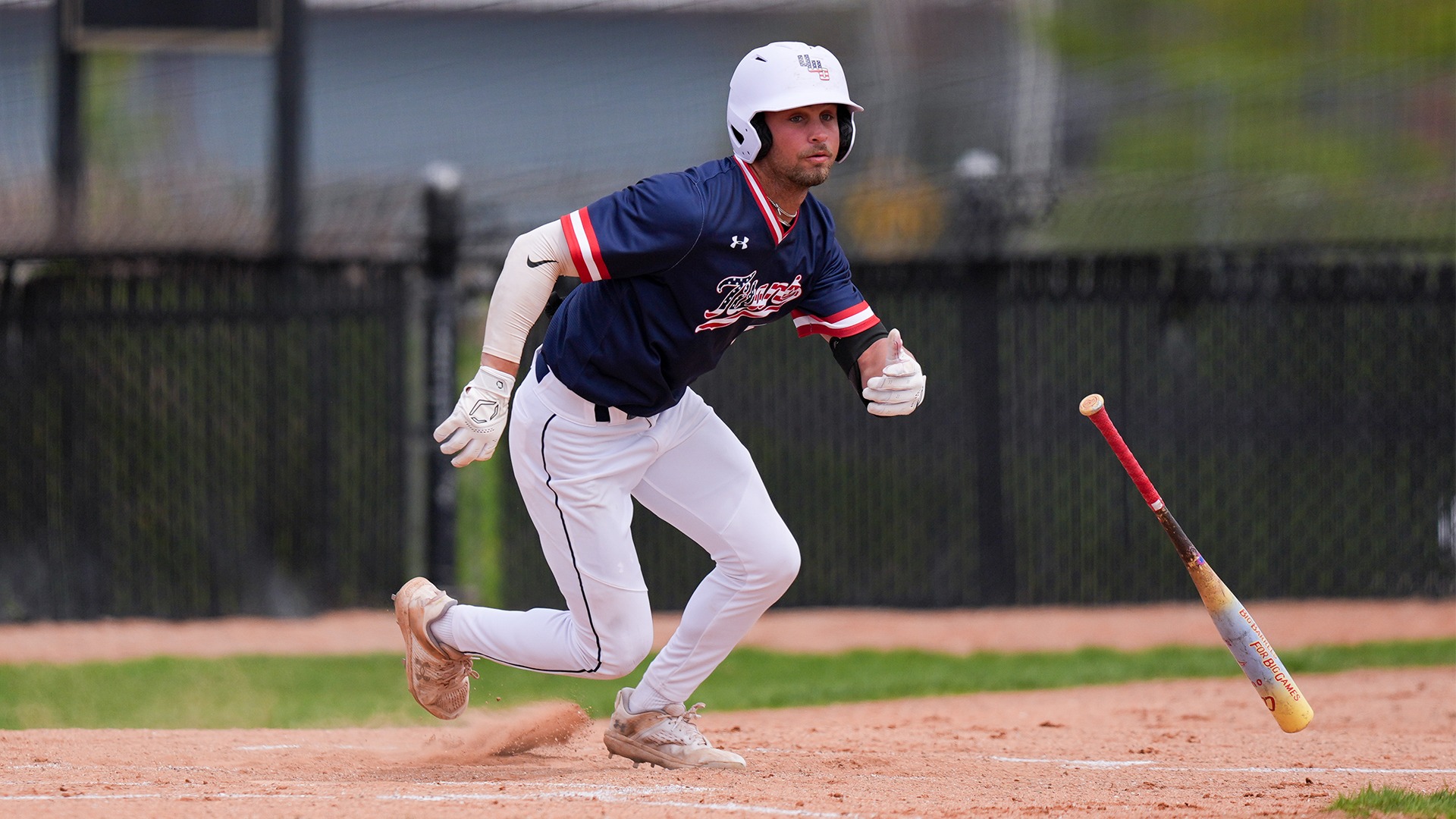 2026 Logan Schill Action Shot, batting against Stout- Game 3