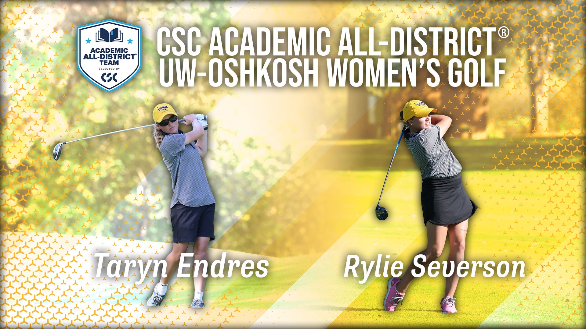 2026 Women's Golf CSC Academic All-District Graphic