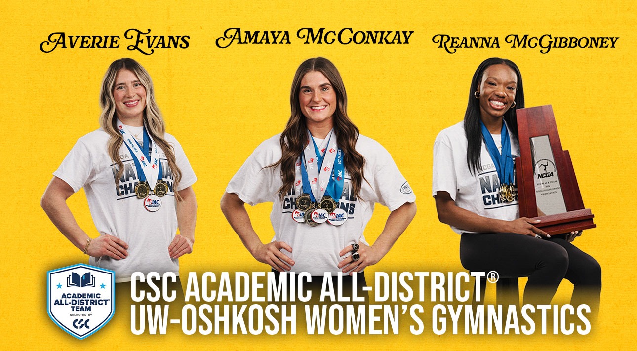 2026 Women's Gymnastics CSC Academic All-District Graphic