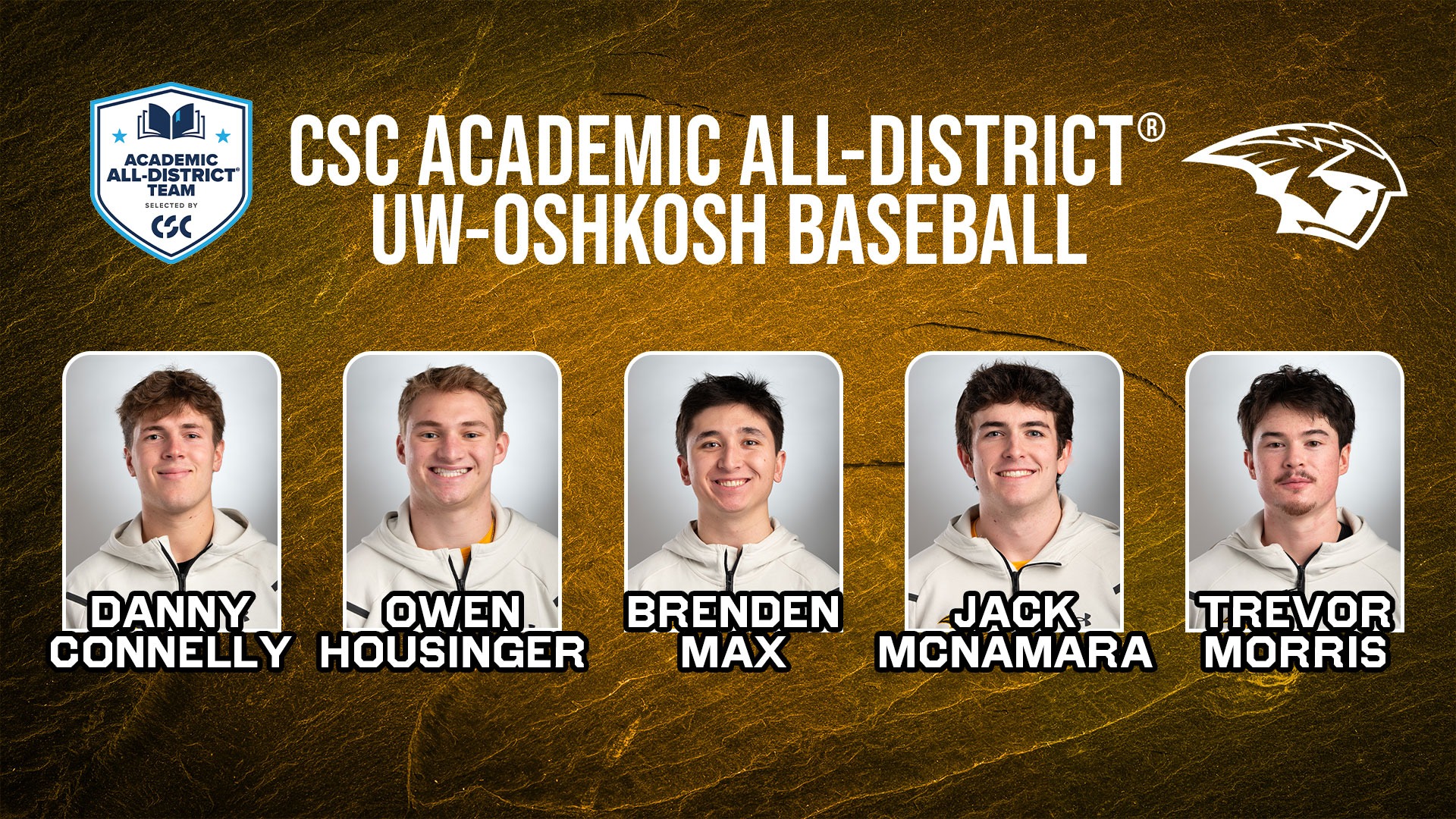 2026 Baseball CSC Academic All-District Graphic
