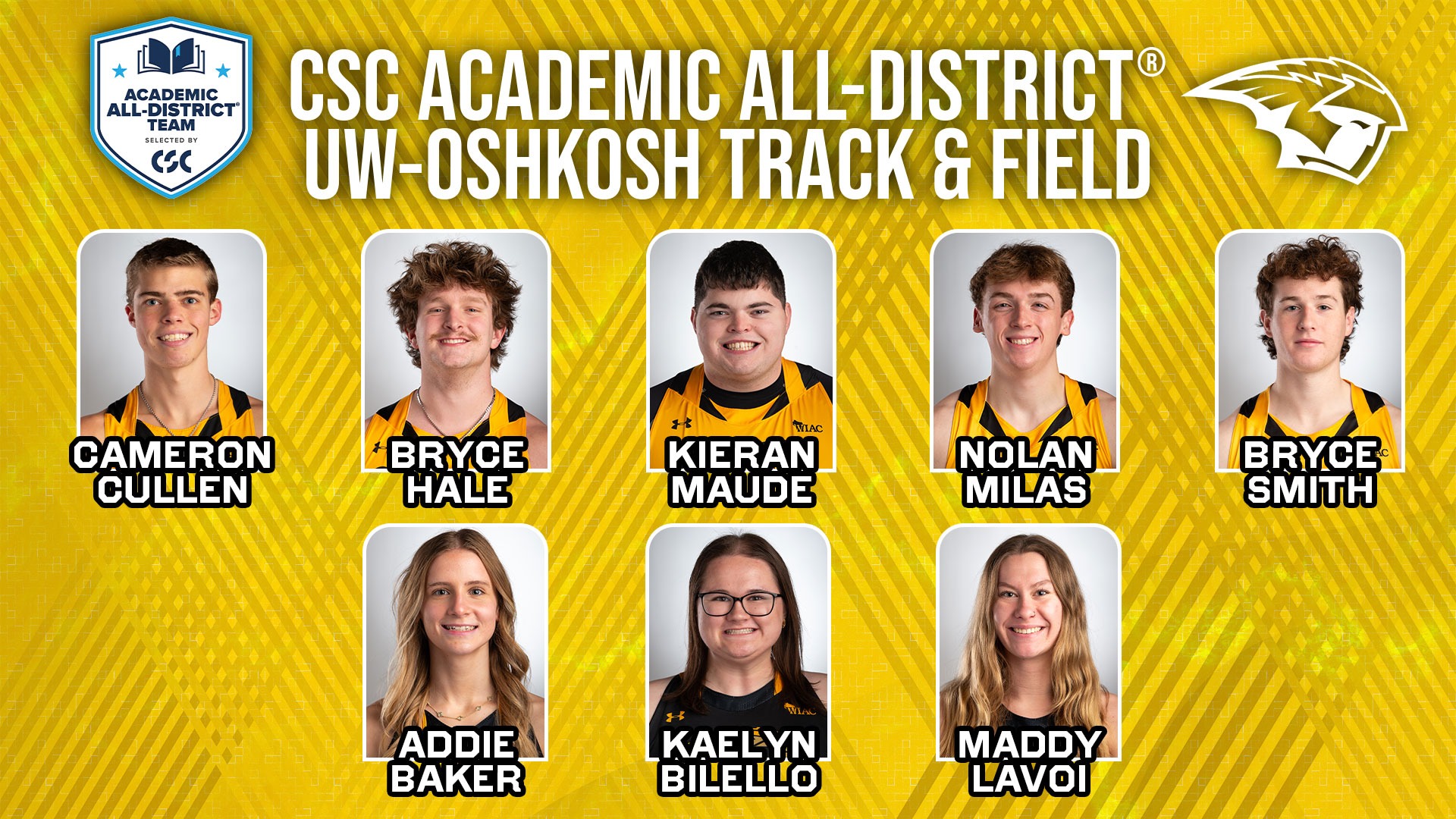 2026 Track & Field CSC Academic All-District Graphic