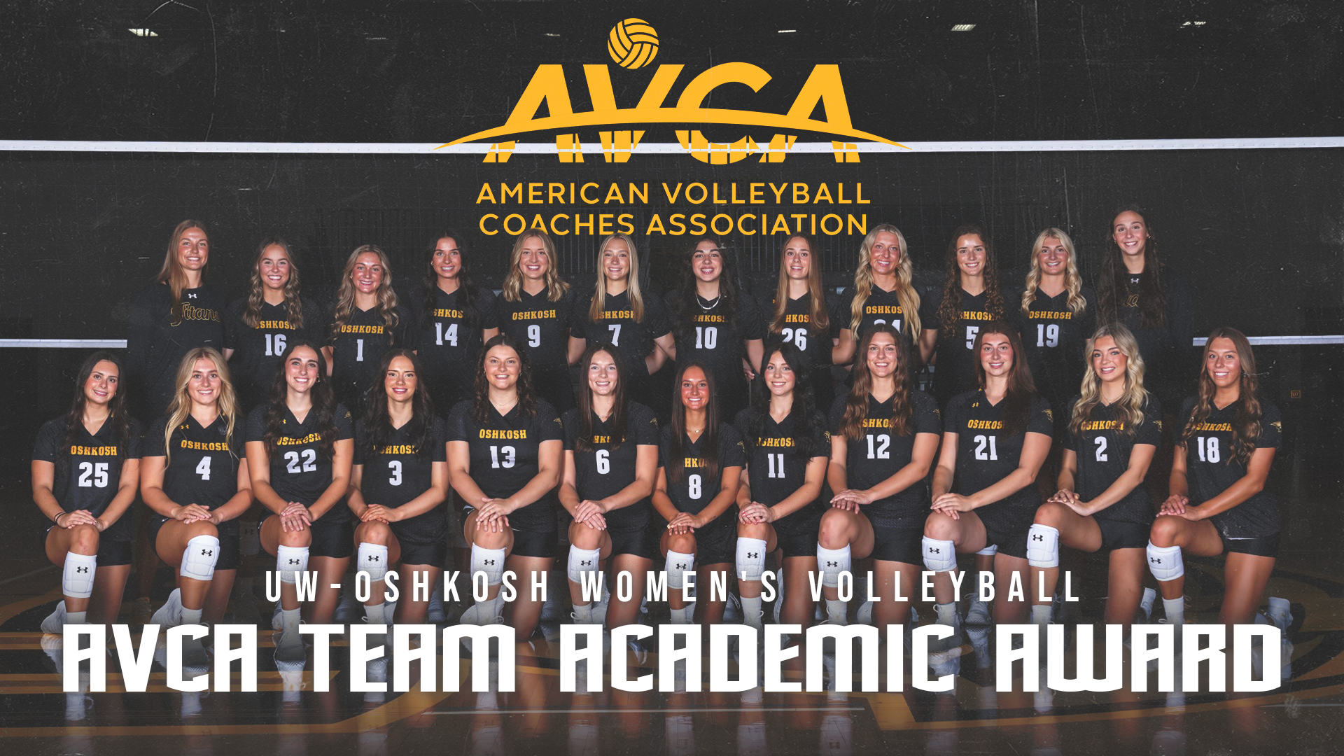 2026 Women's Volleyball AVCA Team Academic Award Graphic