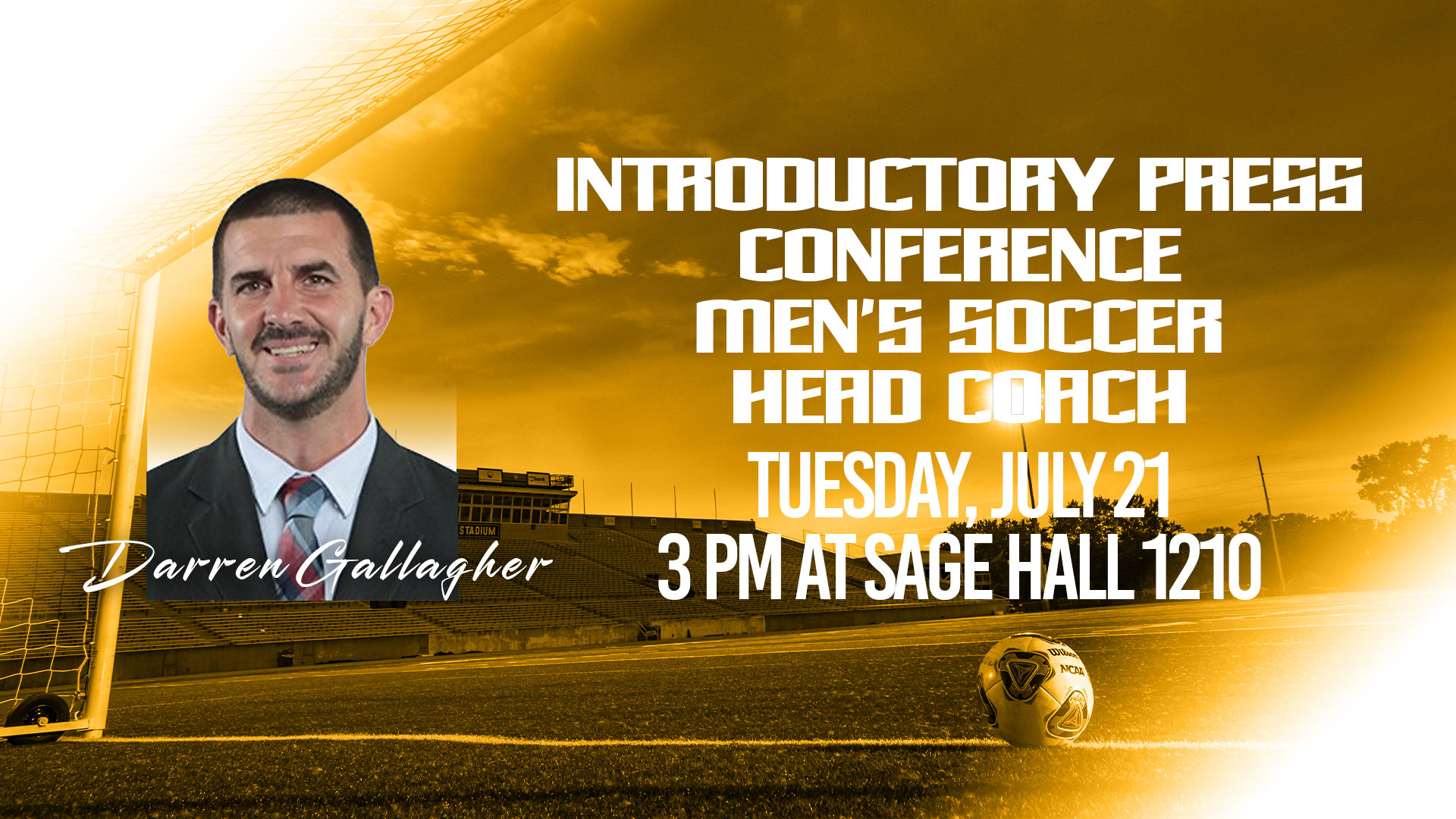 2026 Darren Gallagher Press Conference Graphic