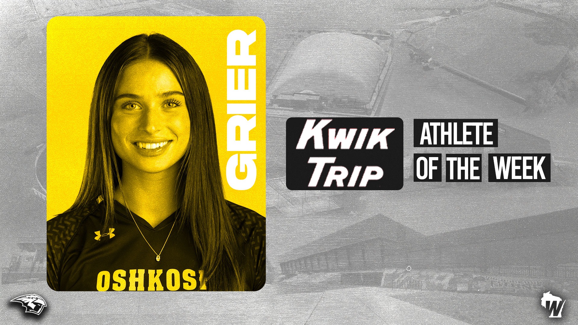 2026 Lauren Grier WIAC Athlete of the Week Graphic