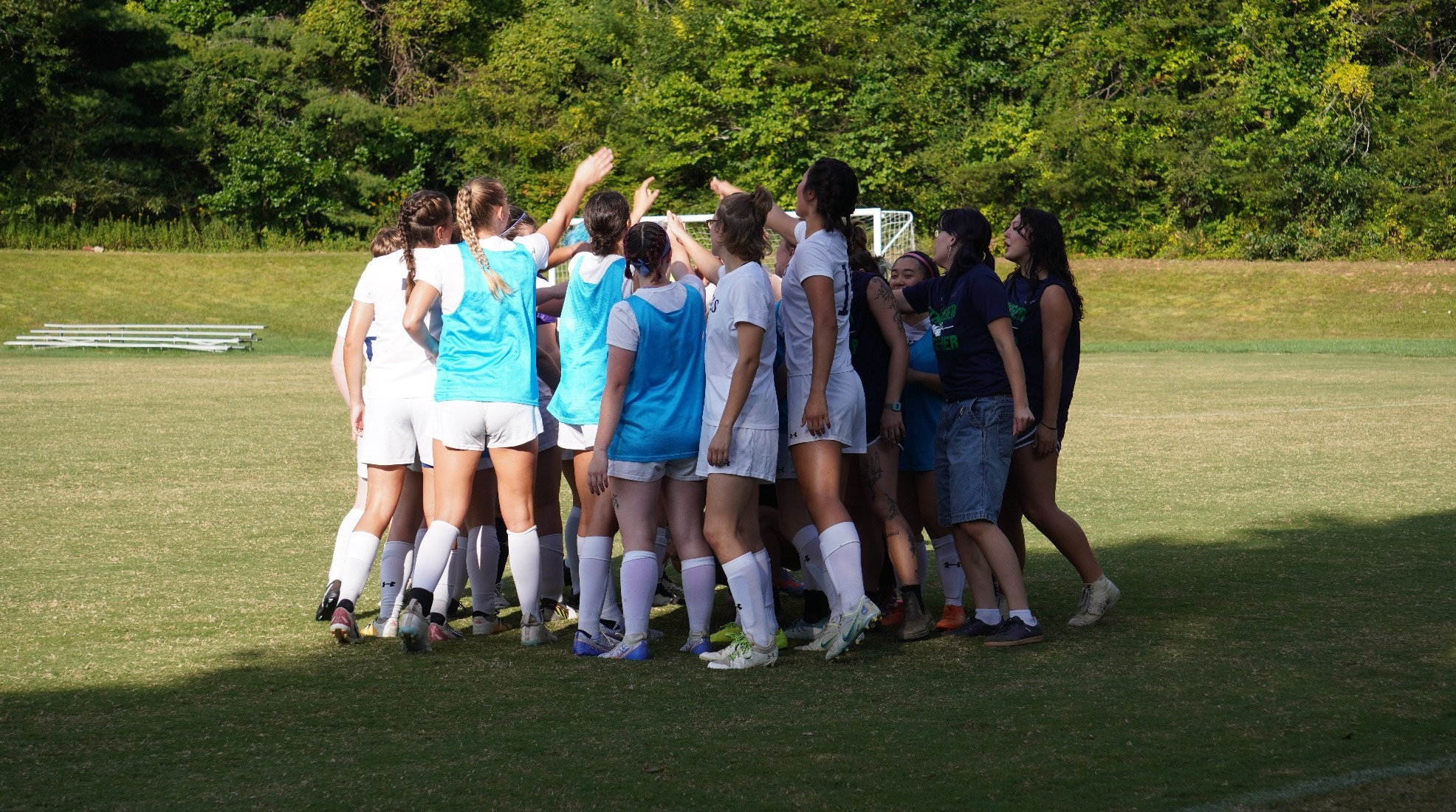 Women's Soccer Team Huddle