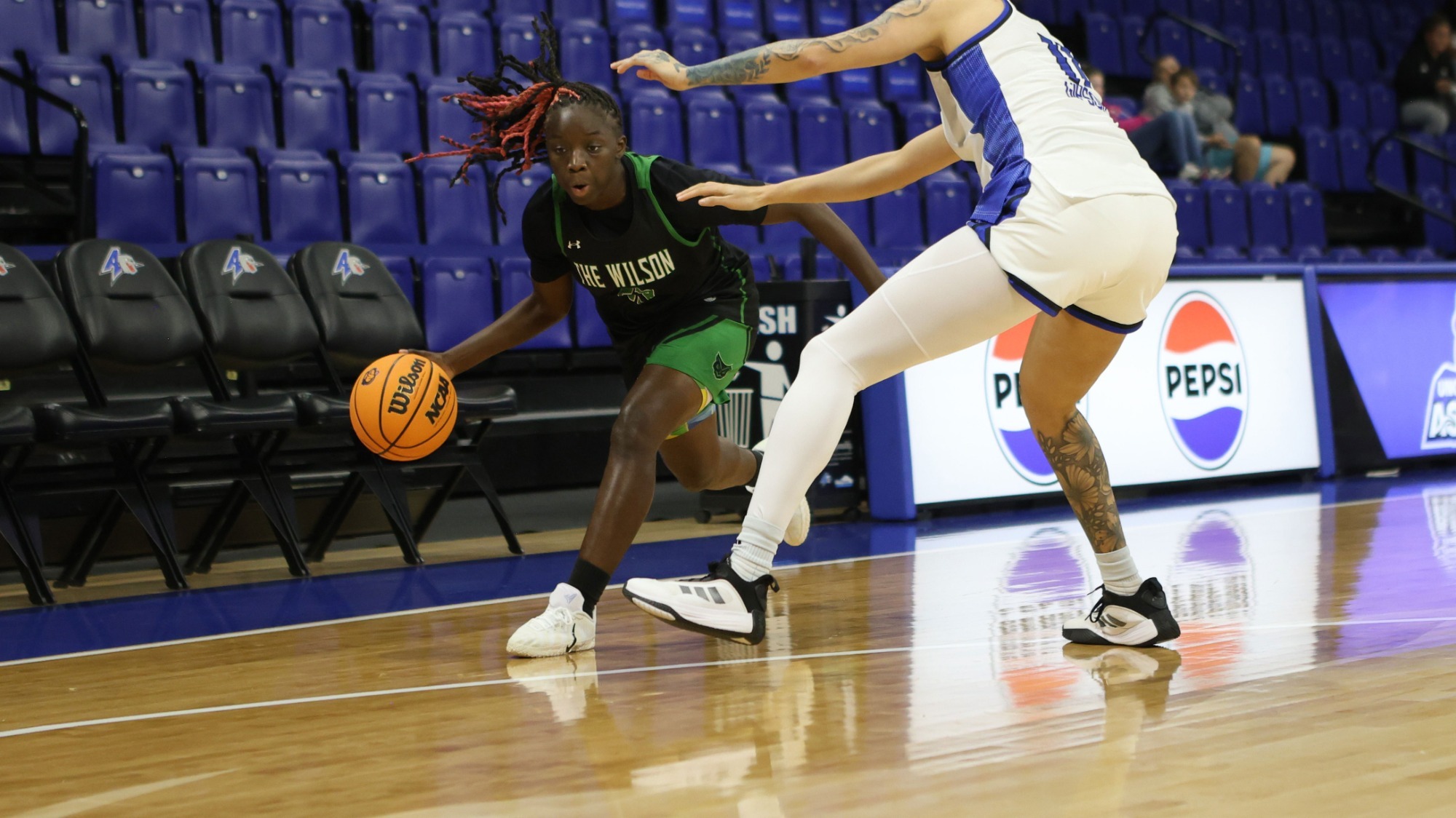 2025 WBB Ori Galloway Dribbles Around Defense