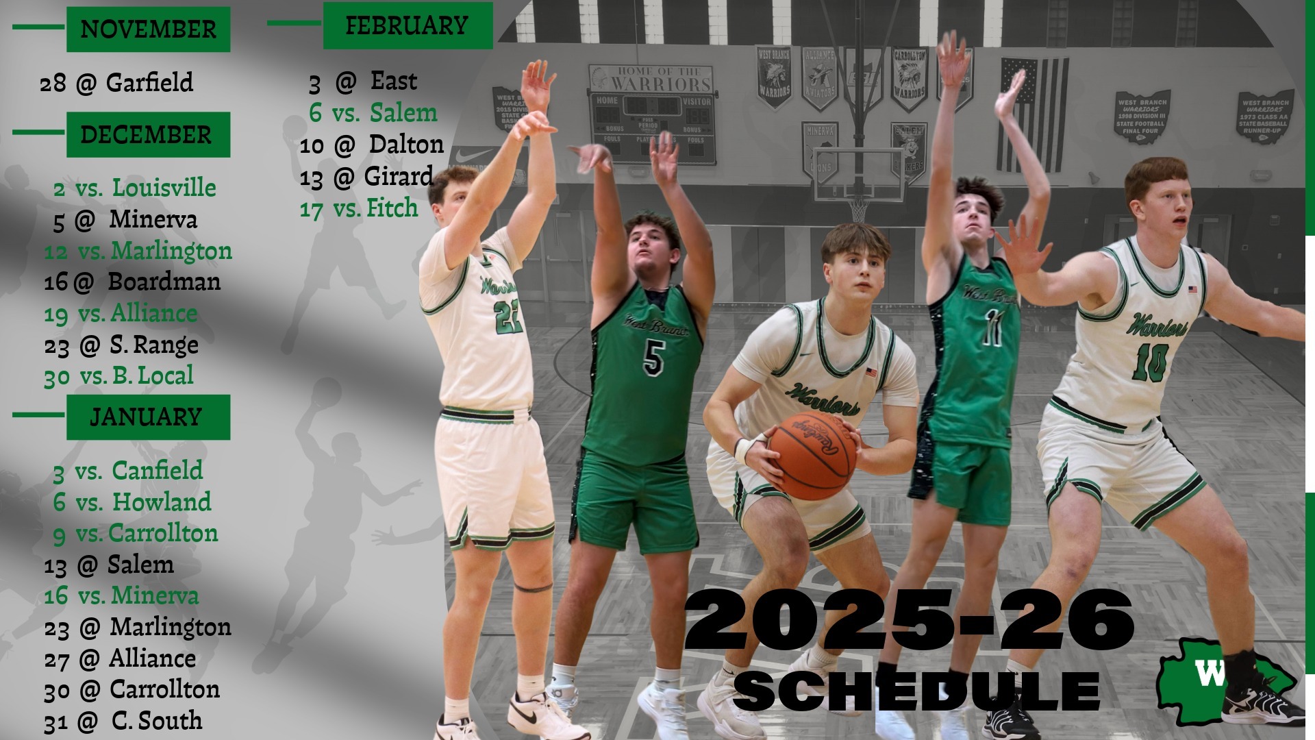 Boys Basketball 2025 Schedule
