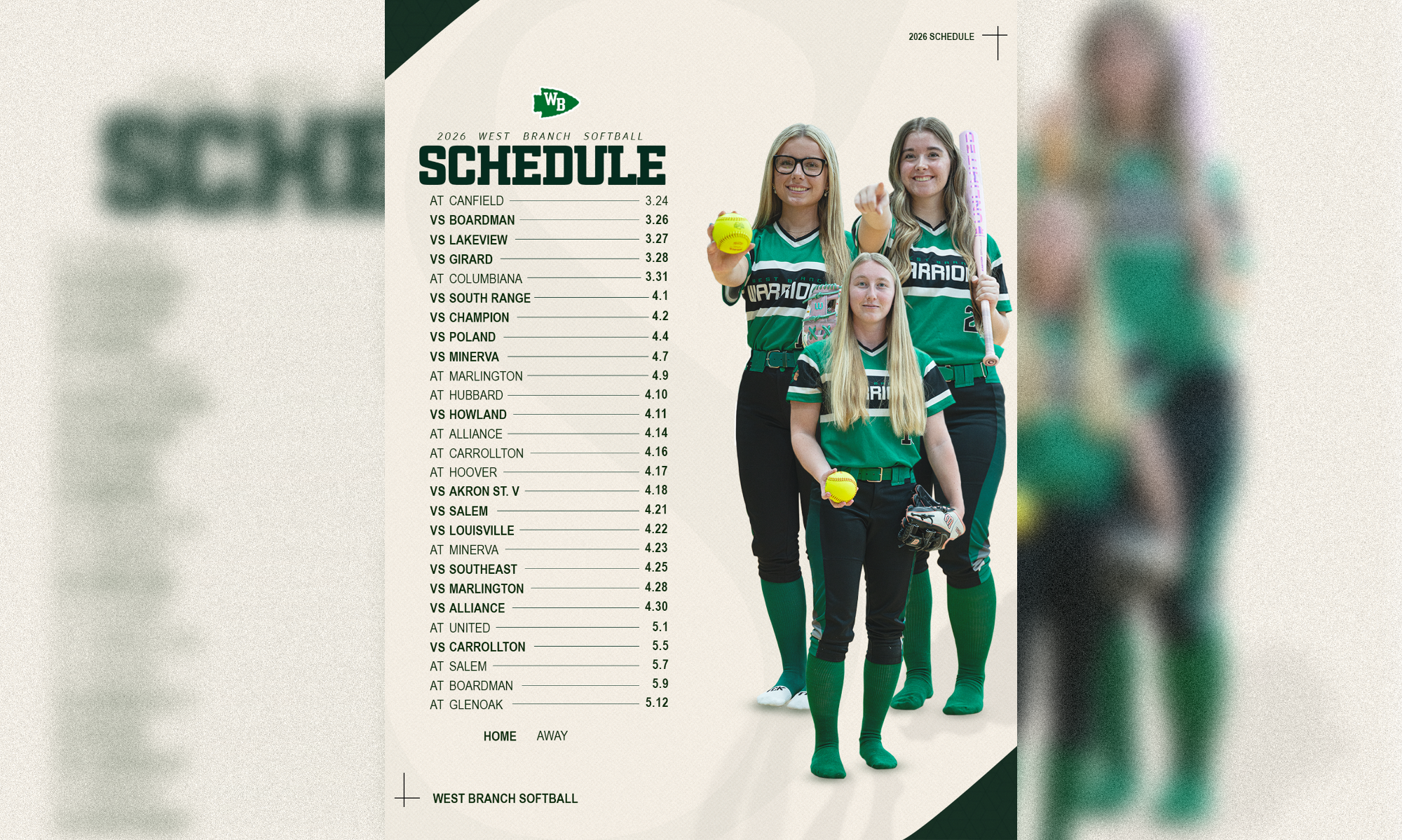 2026 Softball Schedule