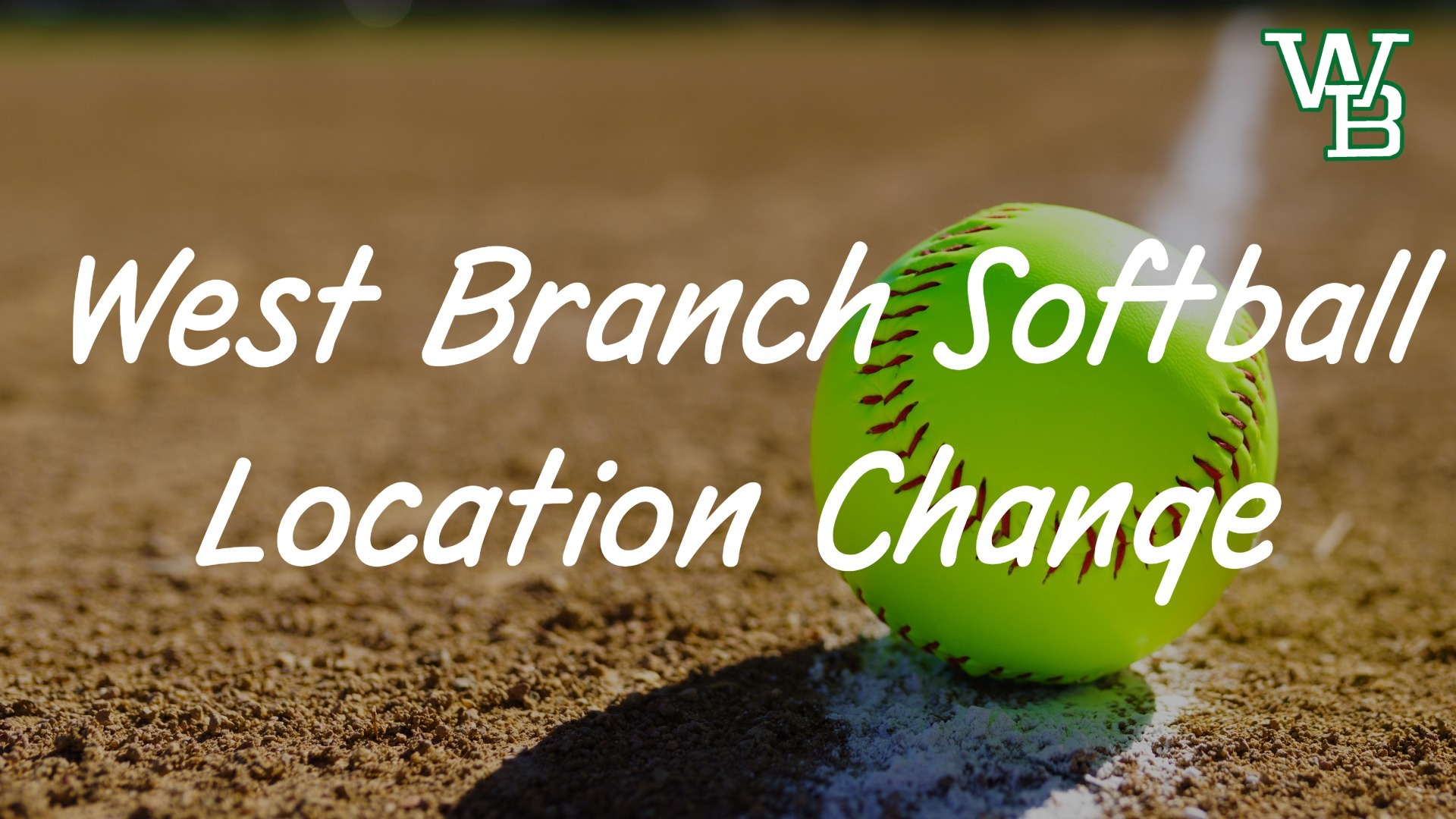 Softball Location Change