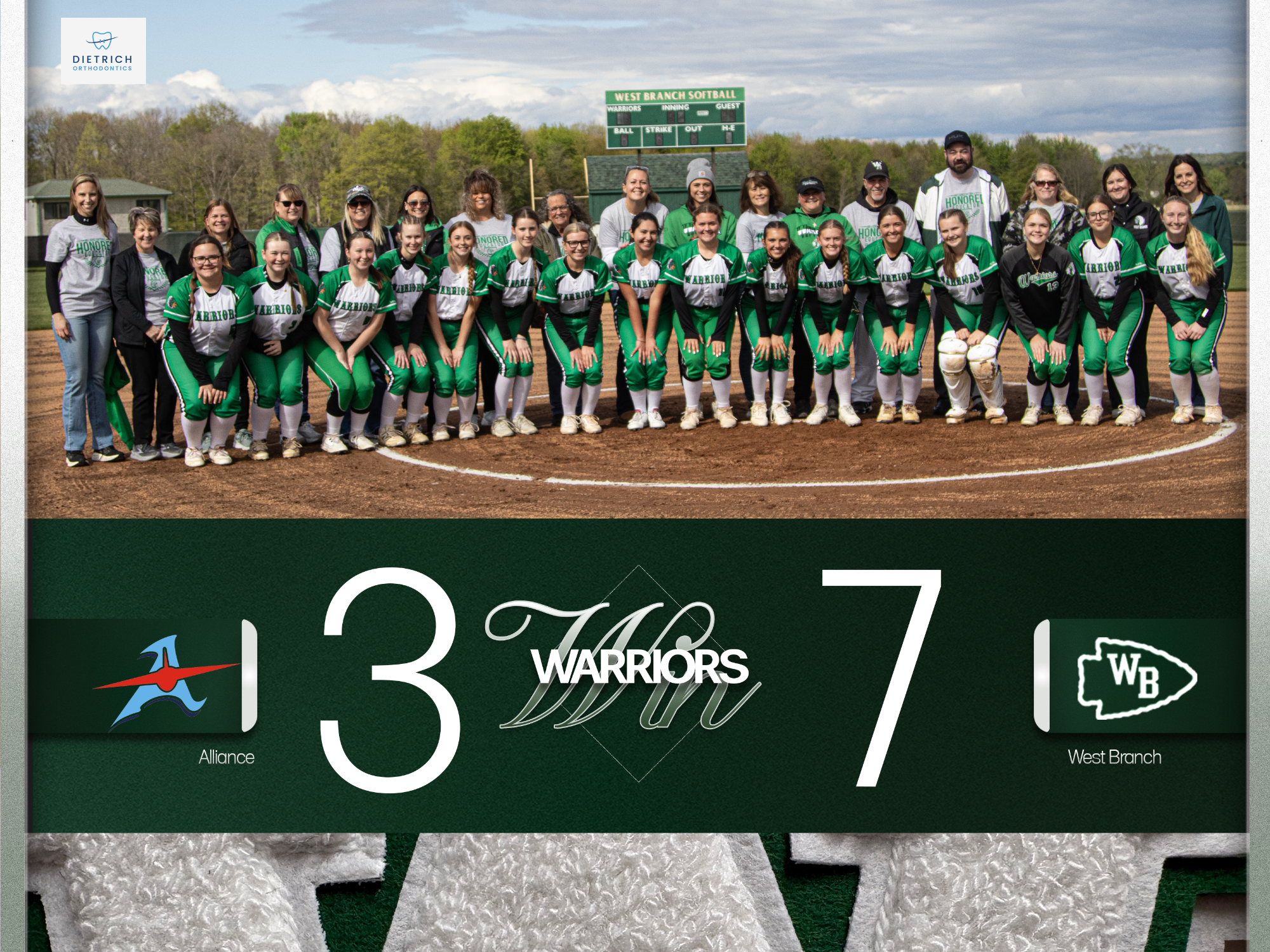 Softball win over alliance