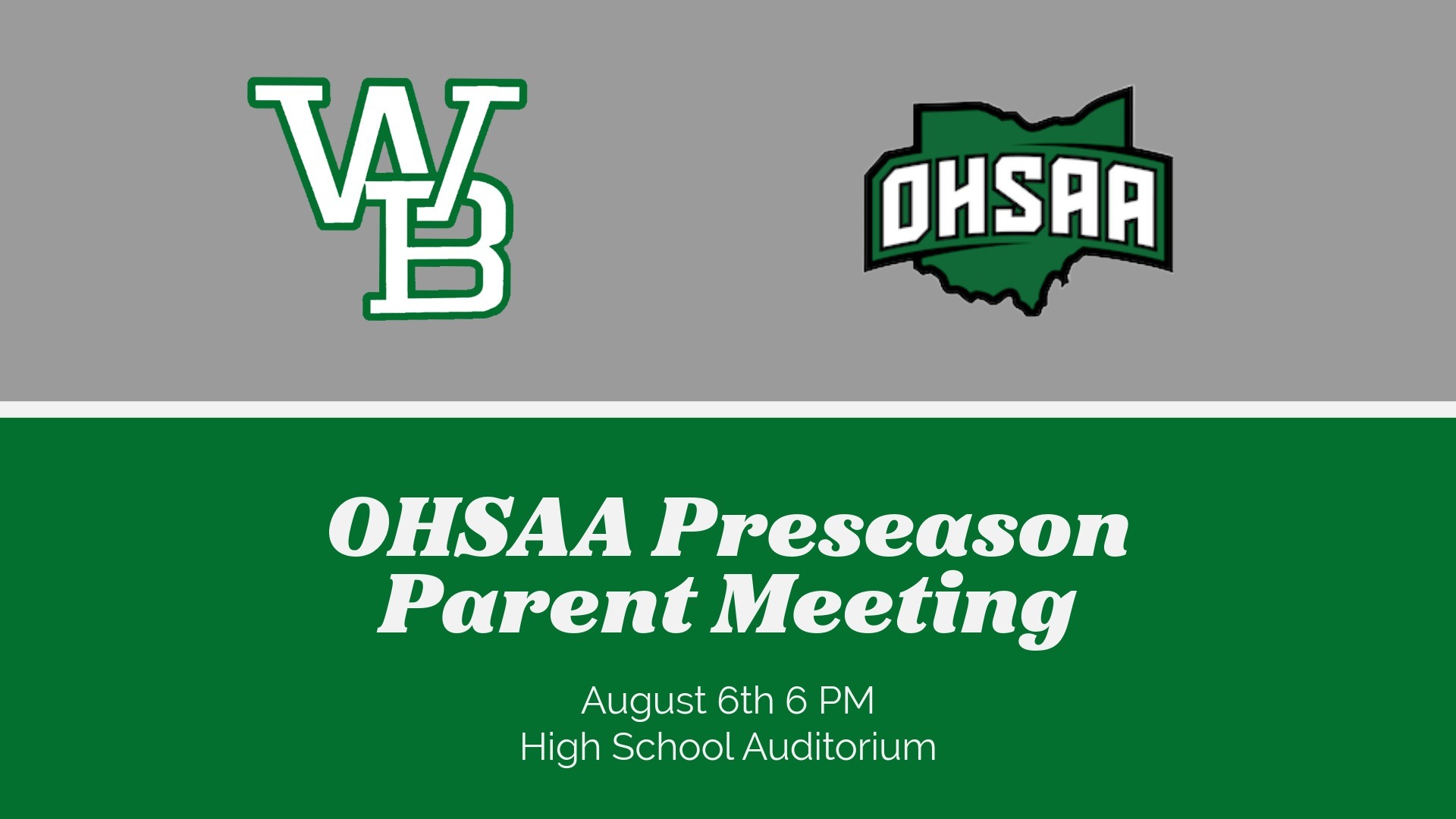 OHSAA Parent Meeting