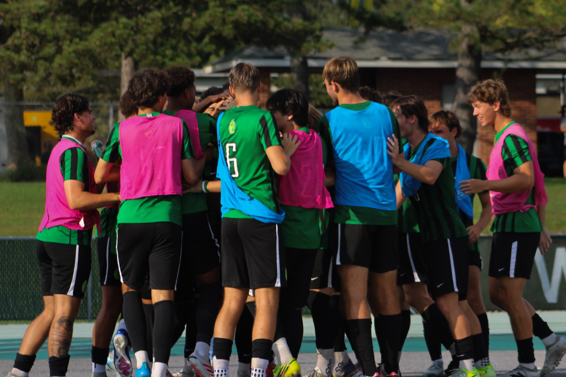 Men's Soccer Celebrates Goal