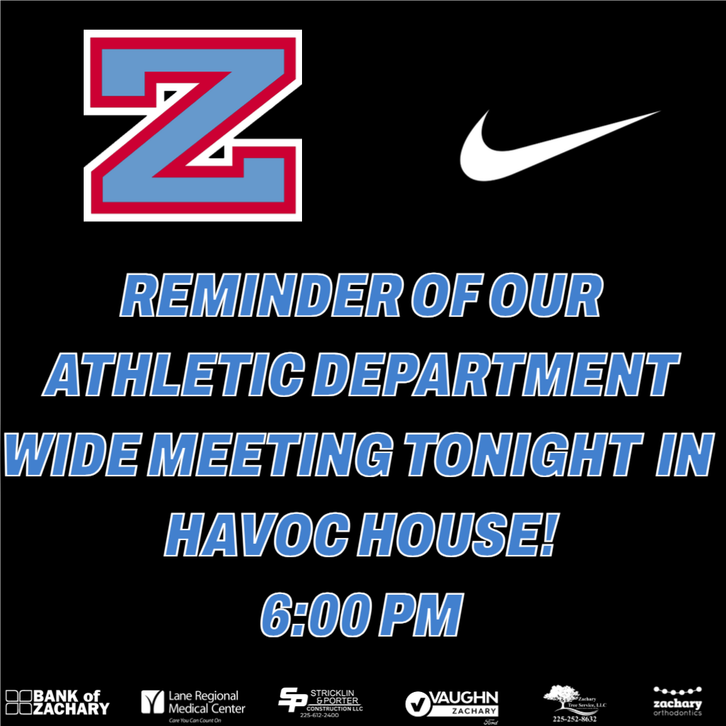 ATHLETIC DEPARTMENT MEETING